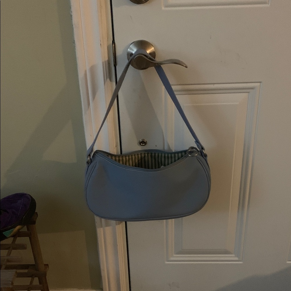 Vintage Lacoste Sky Blue mini baguette Shoulder Bag - Picture 5 of 7